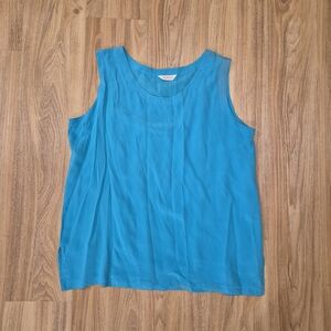 Sleeveless Turquoise Blue Women's Tank Top
